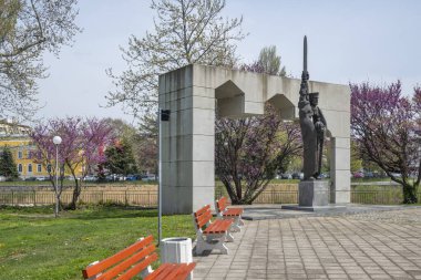 ASENOVGRAD, BULGARIA -11 Nisan 2023: Bulgaristan 'ın Filibe Bölgesi Asenovgrad kentinin merkezi