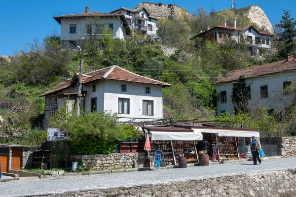 Melnik Bulgarie Avril 2023 Rue Typique Vieilles Maisons Melnik Région — Photo