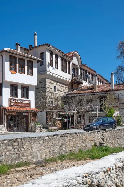 Melnik Bulgarije April 2023 Typische Straat Oude Huizen Melnik Regio — Stockfoto