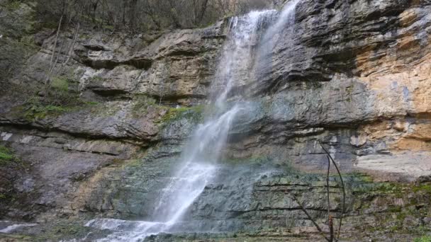 Spring View Skaklya Waterfall Village Zasele Balkan Mountains Bulgaria — Stock Video