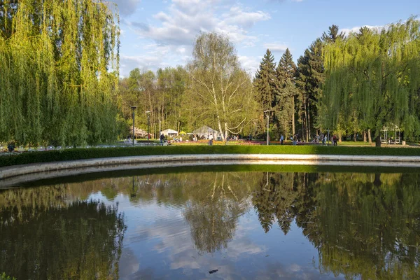 Sofia Bulgaria Abril 2023 Increíble Vista Atardecer South Park Ciudad — Foto de Stock
