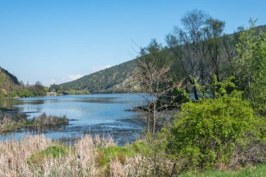 Pancharevo Gölü Bahar Manzarası, Sofya Şehir Bölgesi, Bulgaristan