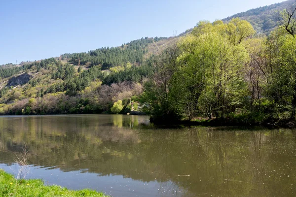 stock image Spring Landscape of Pancharevo lake, Sofia city Region, Bulgaria