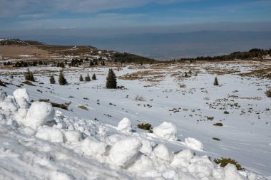 Vitosha Dağı 'nın kış manzarası, Sofya Şehir Bölgesi, Bulgaristan