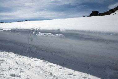 Vitosha Dağı 'nın kış manzarası, Sofya Şehir Bölgesi, Bulgaristan