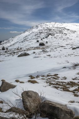 Vitosha Dağı 'nın kış manzarası, Sofya Şehir Bölgesi, Bulgaristan