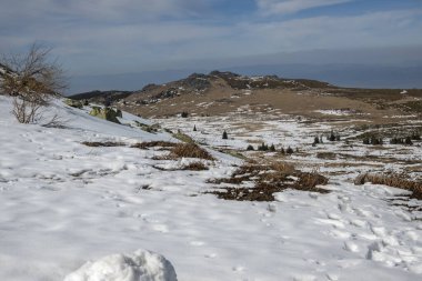 Vitosha Dağı 'nın kış manzarası, Sofya Şehir Bölgesi, Bulgaristan