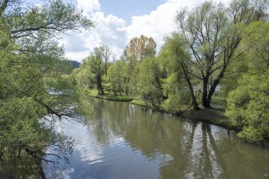 Pancharevo Gölü Bahar Manzarası, Sofya Şehir Bölgesi, Bulgaristan