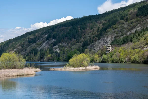 Krajobraz Wiosenny Jeziora Pancharevo Obwód Sofijski Bułgaria — Zdjęcie stockowe