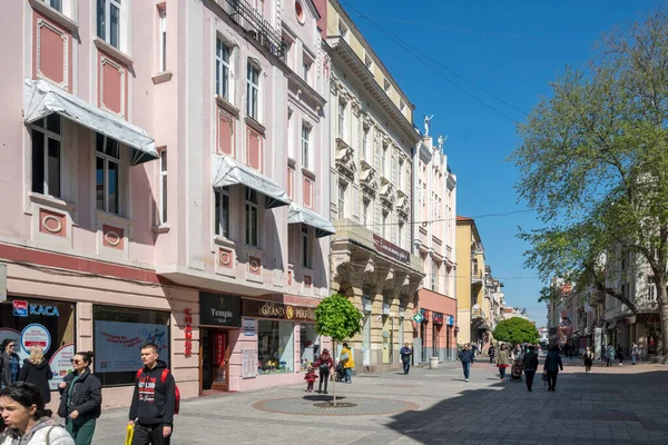 Plovdiv Bulgaria Nisan 2023 Bulgaristan Plovdiv Kentinin Orta Yaya Sokaklarının — Stok fotoğraf