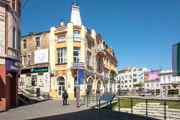 Plovdiv Bulgaria Aprile 2023 Panorama Delle Vie Pedonali Centrali Della — Foto Stock
