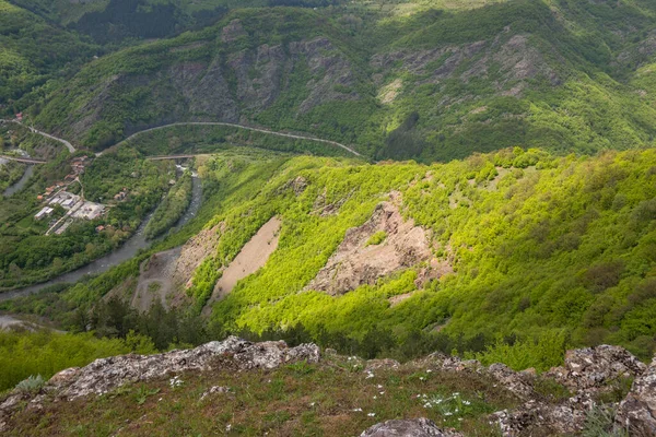 Úžasný Výhled Soutěsku Iskar Vesnice Bov Balkánské Hory Bulharsko — Stock fotografie