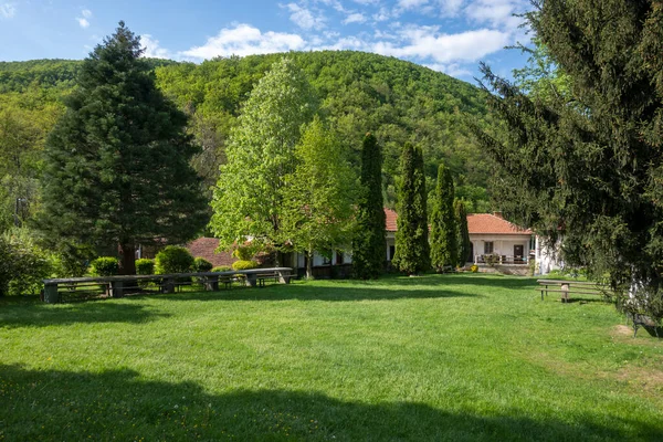 stock image Spring view of Vrachesh Monastery, dedicated to Holy Forty Martyrs of Sevasti, Sofia region, Bulgaria