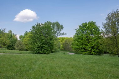 Bulgaristan 'ın Sofya kentindeki South Park' ın şaşırtıcı bahar manzarası