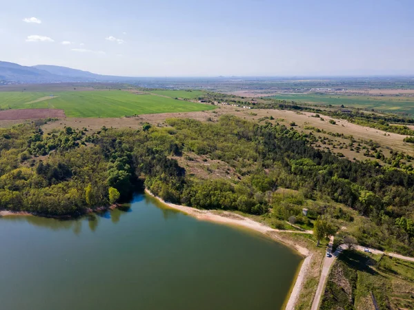 Luftaufnahme Des Vierzig Quellen Reservoirs Der Nähe Der Stadt Asenovgrad — Stockfoto