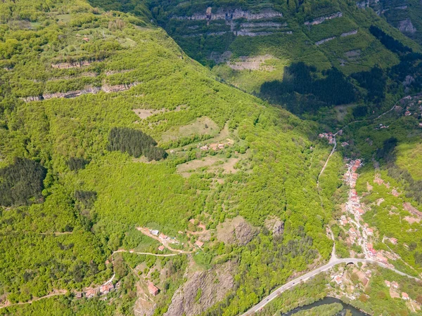 Incroyable Vue Aérienne Gorge Iskar Près Village Bov Montagnes Des — Photo