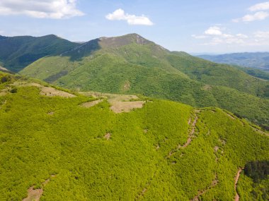 Ochindol, Vratsa bölgesi, Balkan Dağları, Bulgaristan yakınlarındaki Iskar Nehri Boğazı 'nın hava manzarası