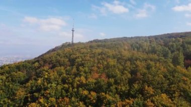 Bulgaristan 'ın Vitosha Dağı' nın şaşırtıcı sonbahar manzarası