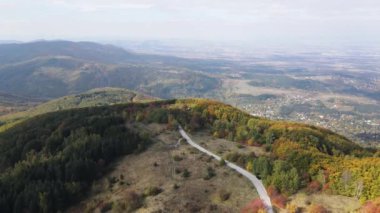 Bulgaristan 'ın Vitosha Dağı' nın şaşırtıcı sonbahar manzarası
