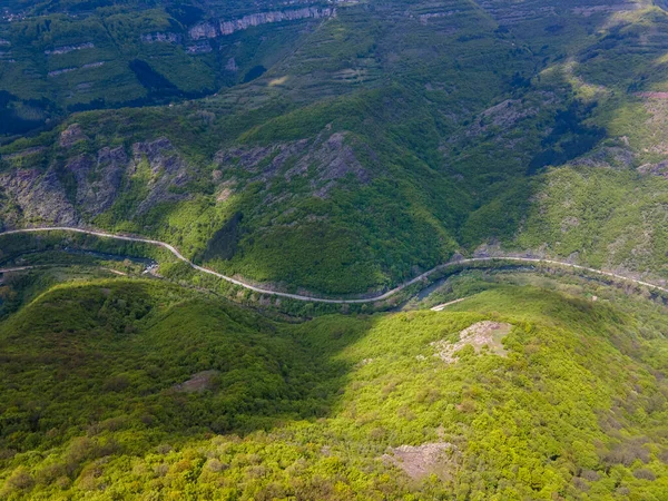 Incroyable Vue Aérienne Gorge Iskar Près Village Bov Montagnes Des — Photo