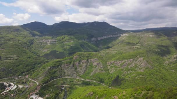 Incroyable Vue Aérienne Gorge Iskar Près Village Bov Montagnes Des — Video
