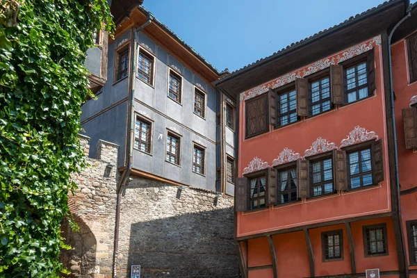 Typical Street Houses Old Town City Plovdiv Bulgaria —  Fotos de Stock