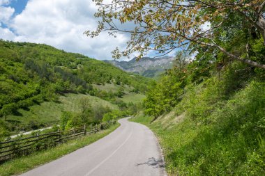 Ochindol, Vratsa bölgesi yakınlarındaki Iskar Nehri Boğazı 'nın bahar manzarası, Balkan Dağları, Bulgaristan