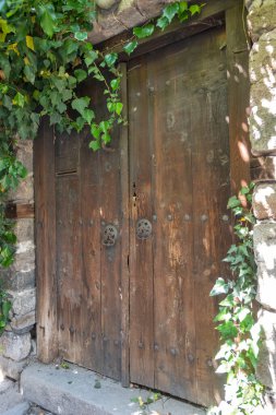 Typical street and houses at The old town of city of Plovdiv, Bulgaria