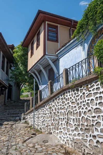 Typical Street Houses Old Town City Plovdiv Bulgaria — Fotografia de Stock