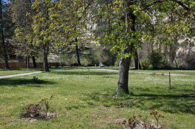 MELNIK, BULGARIA - 13 Nisan 2023: Bulgaristan 'ın Blagoevgrad bölgesindeki Melnik kasabasındaki tipik sokak ve eski evler