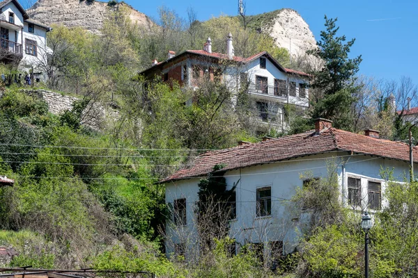 Melnik Bulgarije April 2023 Typische Straat Oude Huizen Melnik Regio — Stockfoto