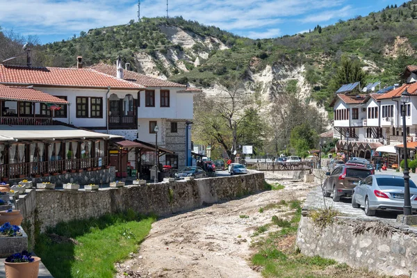Melnik Bulgarien April 2023 Typische Straße Und Alte Häuser Melnik — Stockfoto