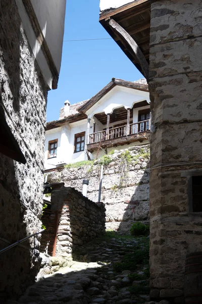 Melnik Bulgaria Απριλιου 2023 Τυπικοί Δρόμοι Και Παλιά Σπίτια Στην — Φωτογραφία Αρχείου