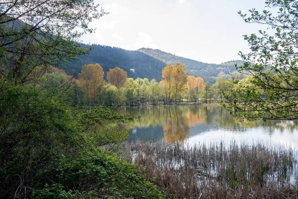 Paysage Printanier Lac Pancharevo Région Sofia Bulgarie — Photo