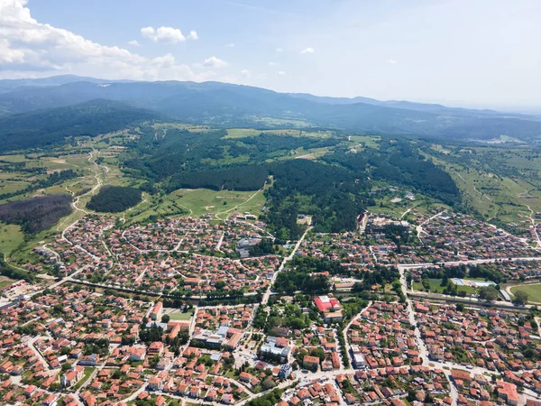 stock image Aerial view of  historical town of Strelcha, Pazardzhik Region, Bulgaria