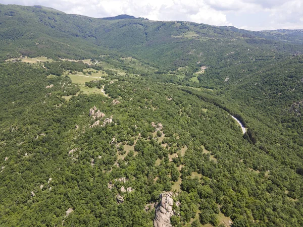 stock image Aerial view of ancient thracian Sanctuary Skumsale near town of Strelcha, Pazardzhik Region, Bulgaria