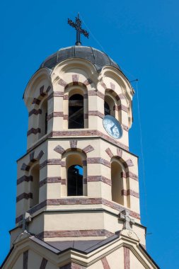 Typical street and houses at The old town of city of Plovdiv, Bulgaria