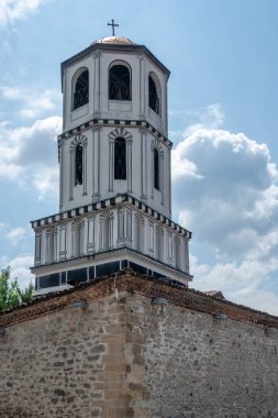 Typical street and houses at The old town of city of Plovdiv, Bulgaria
