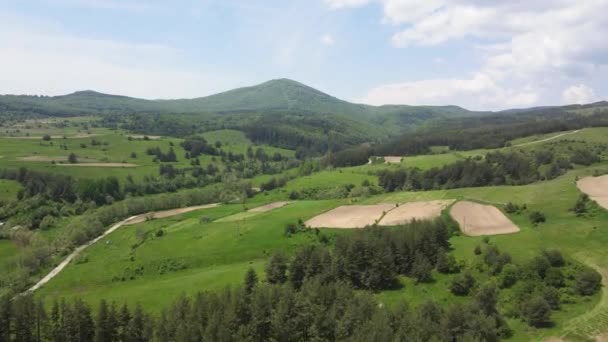 Vista Aérea Montanha Sredna Gora Perto Cidade Koprivshtitsa Região Sófia — Vídeo de Stock