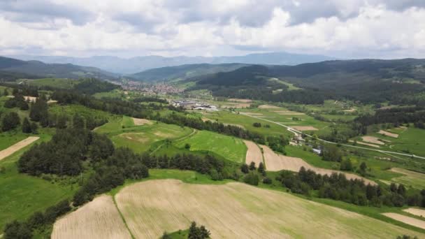 Vista Aérea Montanha Sredna Gora Perto Cidade Koprivshtitsa Região Sófia — Vídeo de Stock