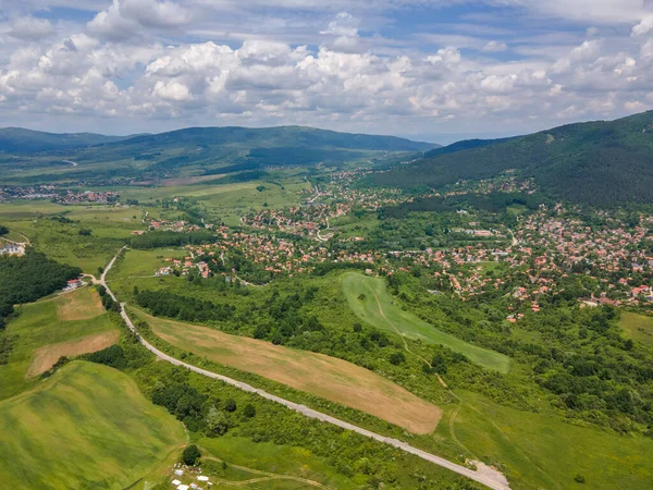 Amazing Aerial View Vitosha Mountain Village Rudartsi Pernik Region Bulgaria — Stock Photo, Image