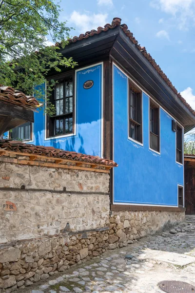 Rue Typique Vieilles Maisons Dans Ville Historique Koprivshtitsa Région Sofia — Photo