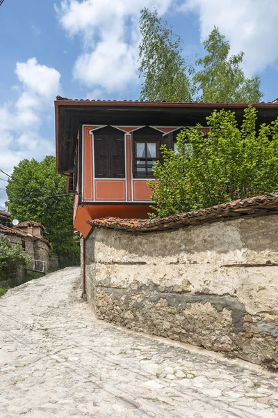 Typische Straße Und Alte Häuser Der Historischen Stadt Koprivshtitsa Sofia — Stockfoto