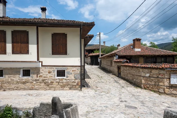 Typical Street Old Houses Historical Town Koprivshtitsa Sofia Region Bulgaria — Stock Photo, Image