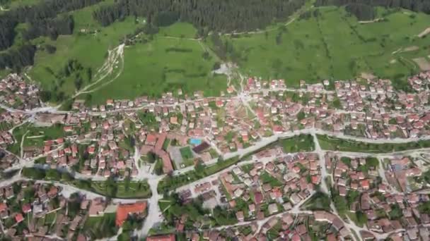 Αεροφωτογραφία Της Ιστορικής Πόλης Κοπρίβστιτσα Περιφέρεια Σόφιας Βουλγαρία — Αρχείο Βίντεο
