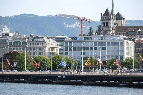 Geneva Svizzera Giugno 2023 Incredibile Veduta Panoramica Della Città Ginevra — Foto Stock