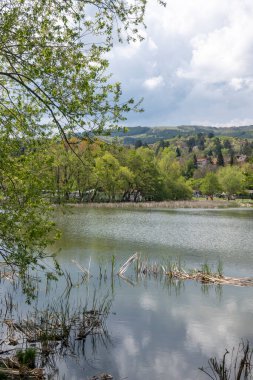 Pancharevo Gölü Bahar Manzarası, Sofya Şehir Bölgesi, Bulgaristan