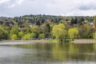 Pancharevo Gölü Bahar Manzarası, Sofya Şehir Bölgesi, Bulgaristan