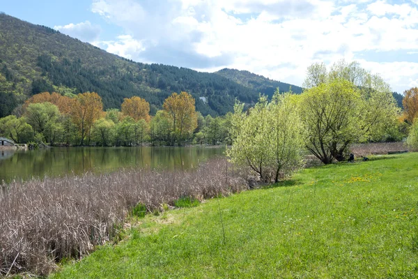 Primavera Paisagem Lago Pancharevo Região Cidade Sófia Bulgária — Fotografia de Stock