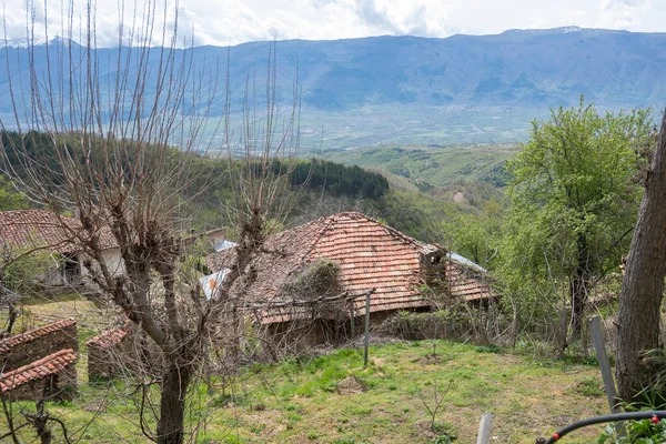 Panorama Del Pueblo Dolene Montaña Ograzhden Región Blagoevgrad Bulgaria — Foto de Stock